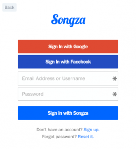 Songza Website Login